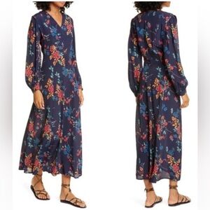 Sea NY Mari Long Sleeve Modern Midi-maxi Dress floral